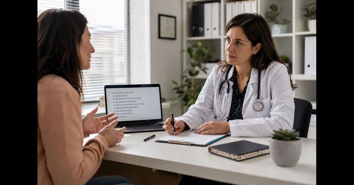 how to describe symptoms to a doctor
